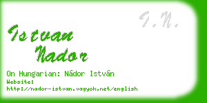 istvan nador business card